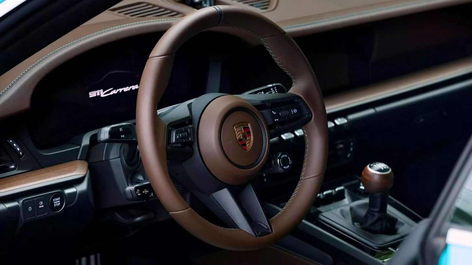 Porsche 911 Carrera T Formosa Dashboard Infotainment Gearbox Lever Design