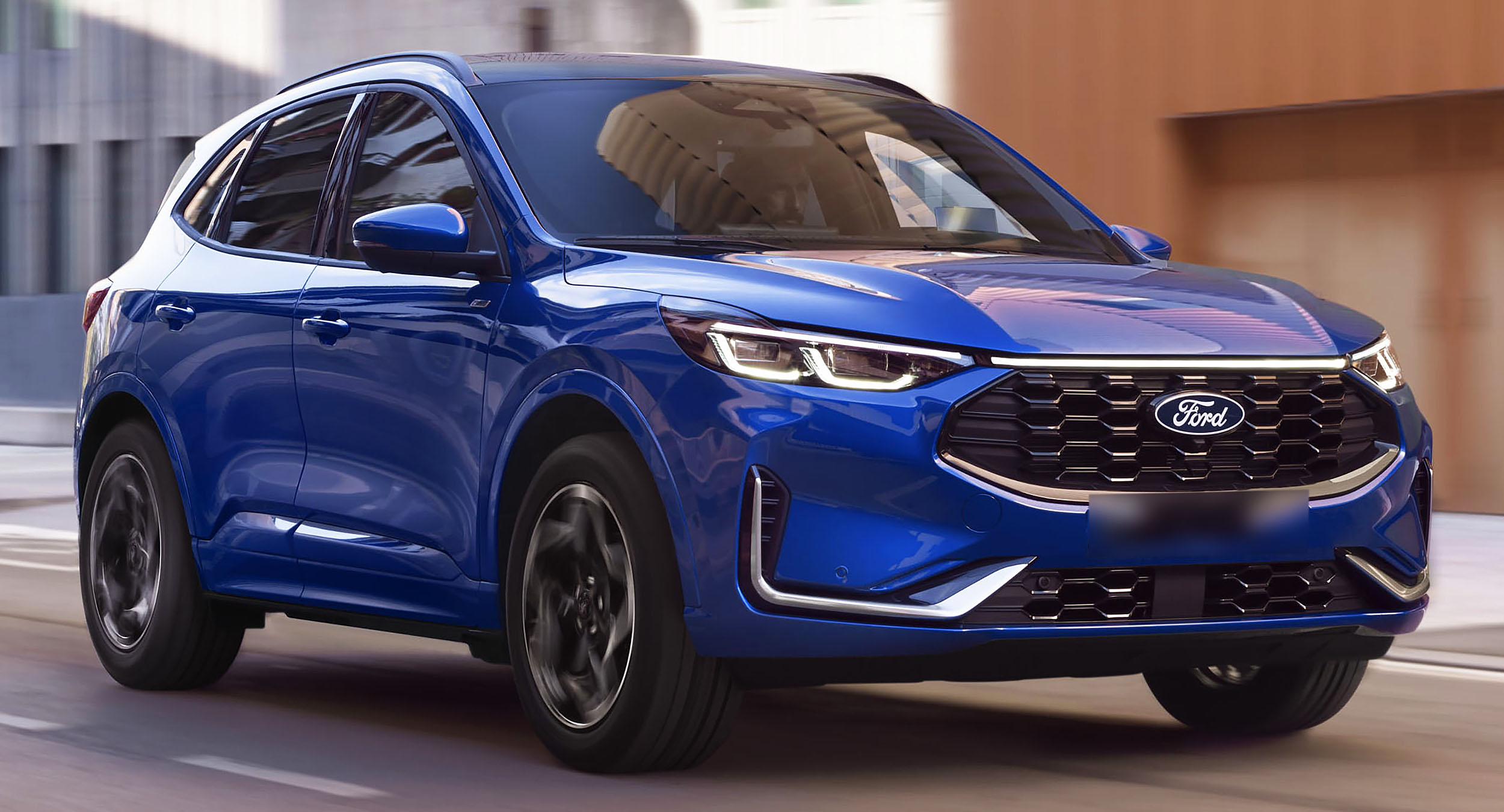 Ideal inchirieri auto Cluj Napoca aeroport Ford Kuga ST-LINE 2024 Hybrid AWD Exterior Front Design rent a car airport