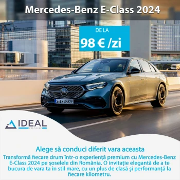 Comfort, style and performance: rent the Mercedes E-Class 2024 from Ideal rent a car Cluj