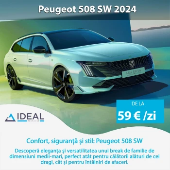 Peugeot 508 SW 2024: elegance and versatility from the Ideal rent a car Cluj office