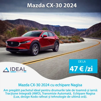 Mazda CX-30 2024 Nagisa AWD în Cluj: închiriere de la 47 euro