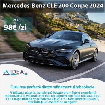 Affordable luxury in Cluj: The new Mercedes-Benz CLE Coupe, available at Ideal Rent a Car